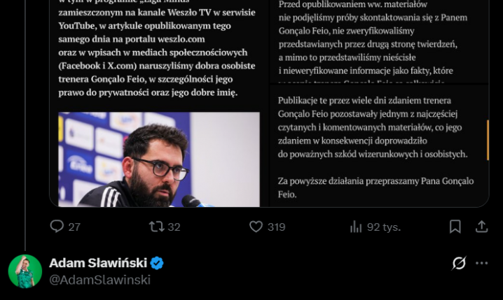 Adam Sławiński ODPALA SIĘ na środowisko dziennikarskie i pisze, że... O.o
